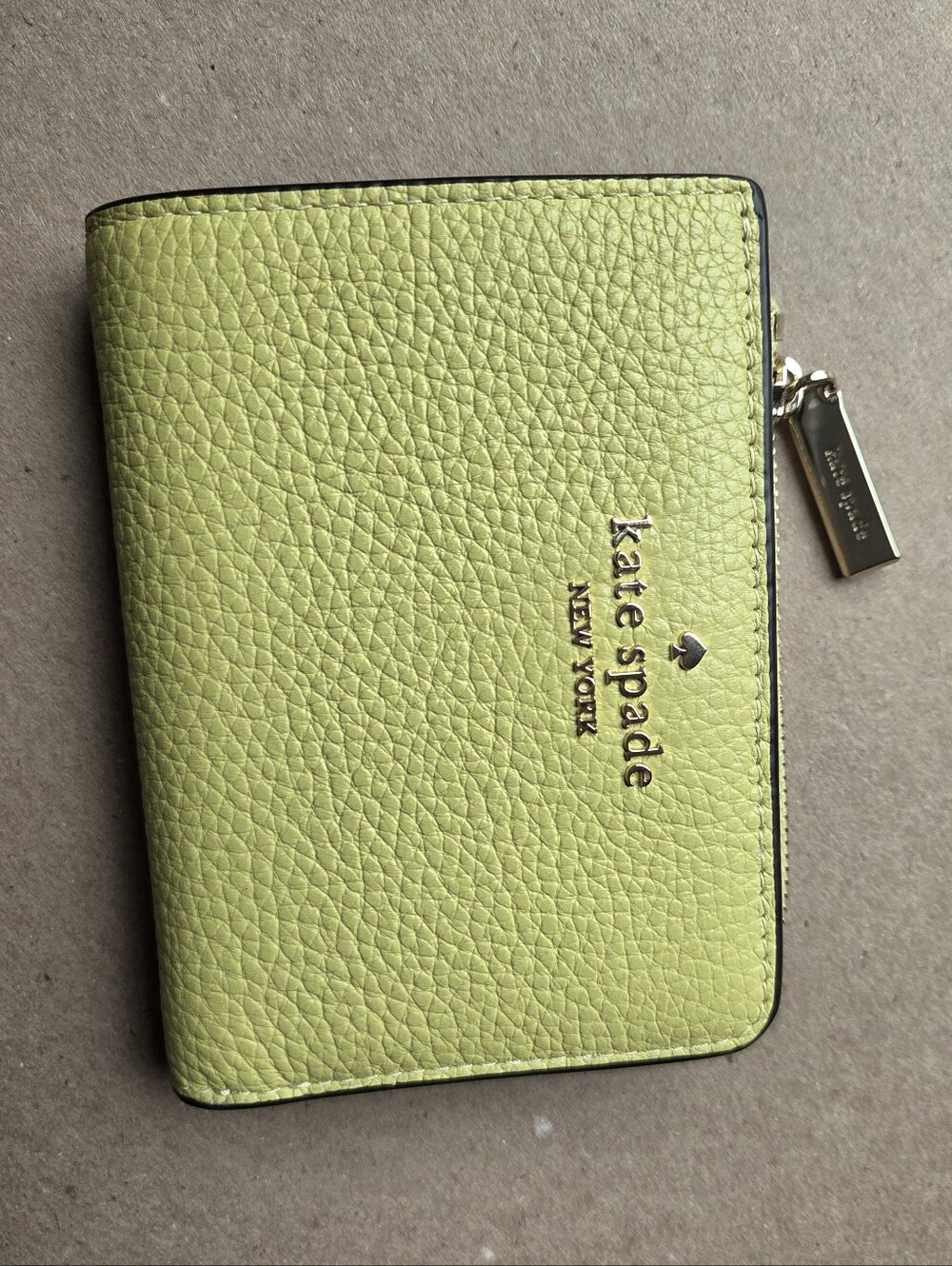 Kate Spade Small L-Zip Wallet Pebbled Leather Starfruit